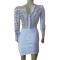 White Transparent Multi-color Rhinestones Short Dress