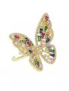 Hollow Iced Out Butterfly Ring