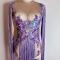 Purple sequin fringle leotard