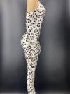 White Leopard Drag Bodysuit (includes gloves)