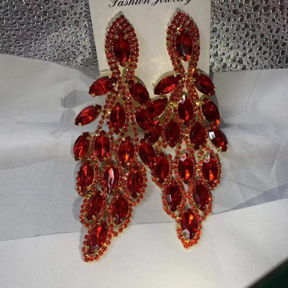 Various Colors Rhinestone Earrings