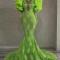 Fluorescent Green Customize Dress