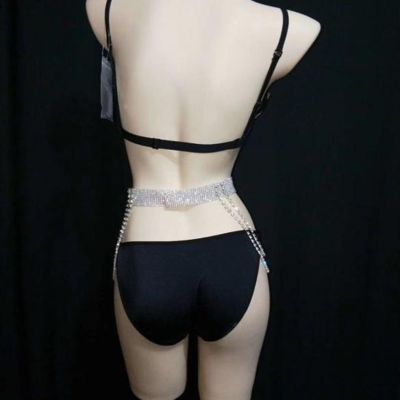 Black Sparkly Rhinestone Bikini