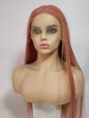 Long Straight Sweet Peach Pink Drag Wig