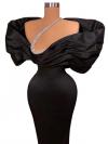 Customize Black Trailing Dress
