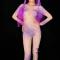 Dreamy Purple Rhinestones Nude Bodysuit