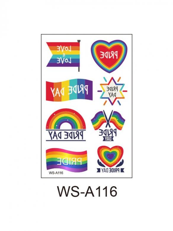 10 Pcs Pride Tattoo Stickers