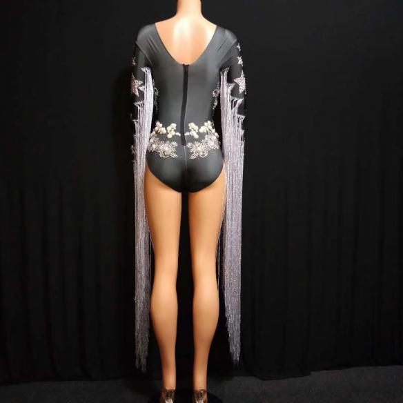 Silver Star Tassel Leotard