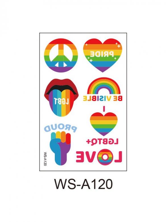 10 Pcs Pride Tattoo Stickers