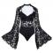 Black Long Sleeves Hollow Lace Bodysuit