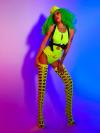 Full Set Fluorescent Green Drag Suits（includes wig）