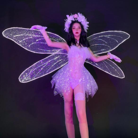 White Crystal Like Wing