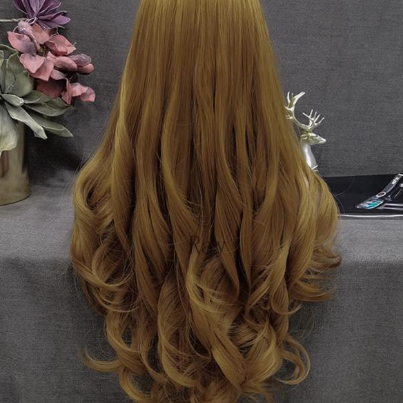 Human Hair Full Lace Wig Curly Ash Brown