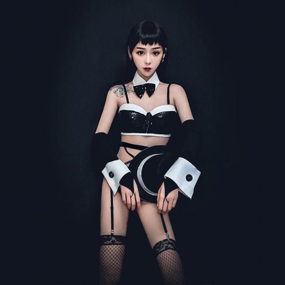 Black and White Bow Tie Outfit