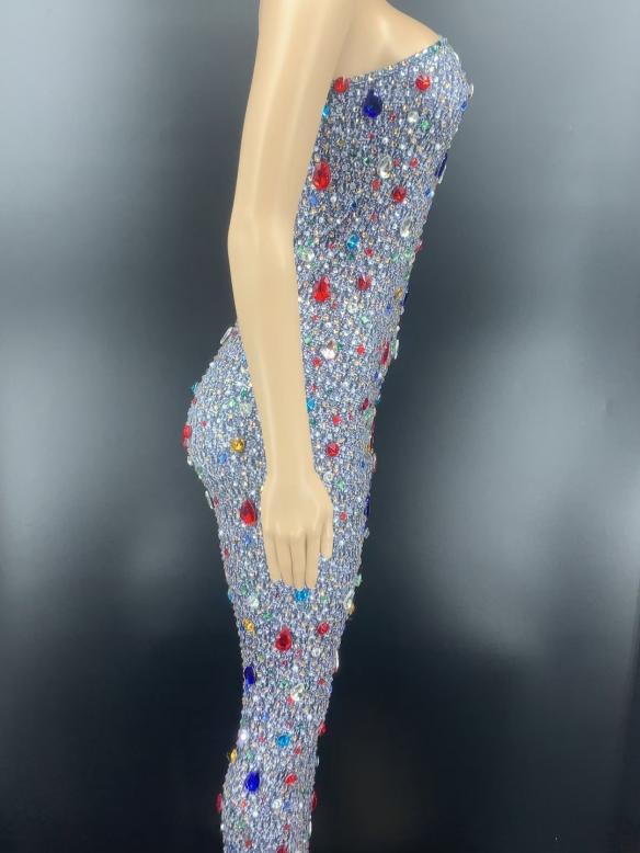 2 Colors Rhinestone Bodysuits 