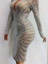 Custom Full Pearl & Rhinestone Dress