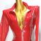 Red feather leotard