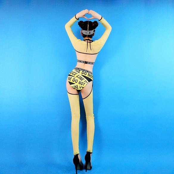 Yellow Monogram Print Outfit