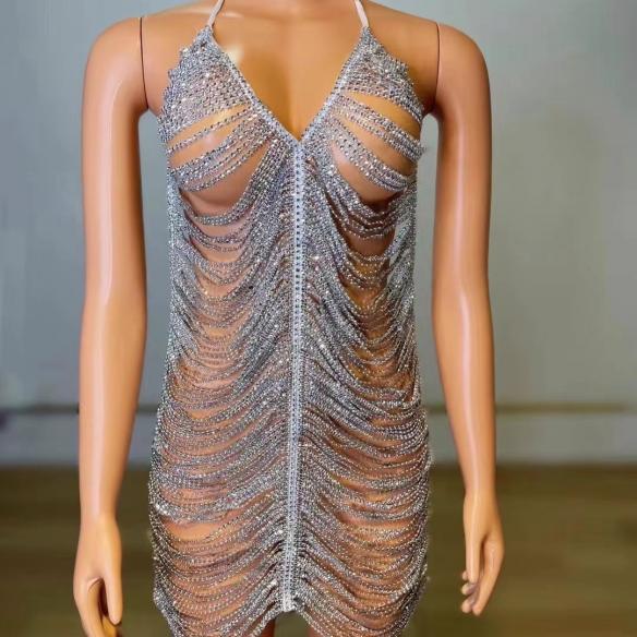 Rhinestone  body chain