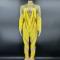 Yellow Bead Print Tassel Bodysuit