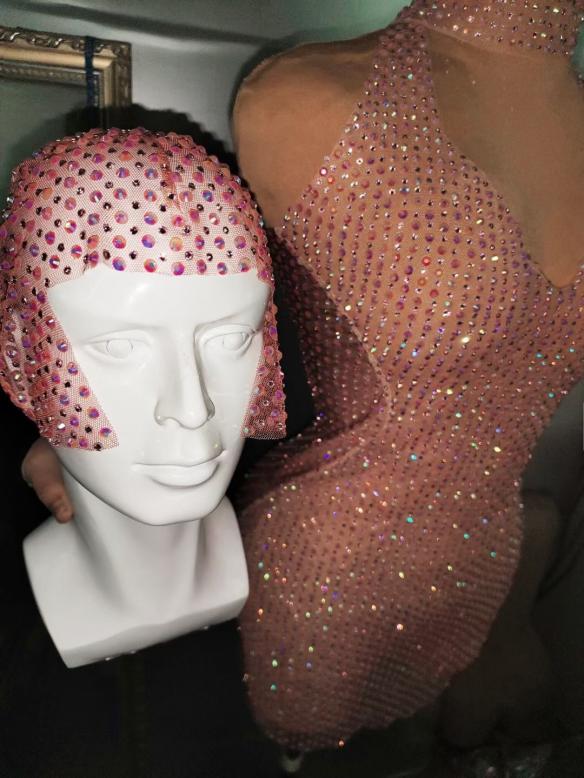 Pink Rhinestone Dress (includes headdress)