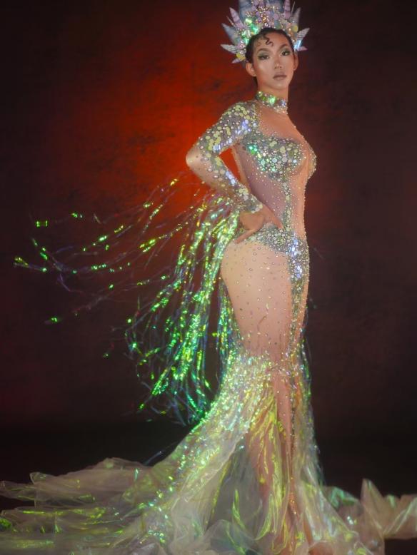 Customize Mermaid Sequin Dress（include headdress）