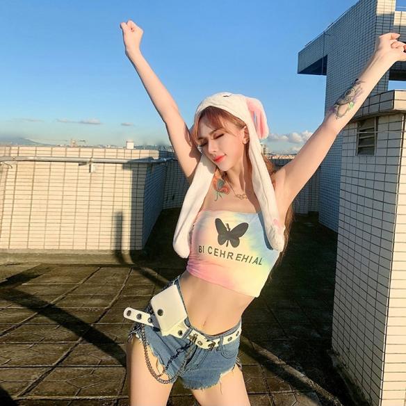 Single Butterfly Sun- top