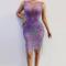 Pruple Rhinestone Dress