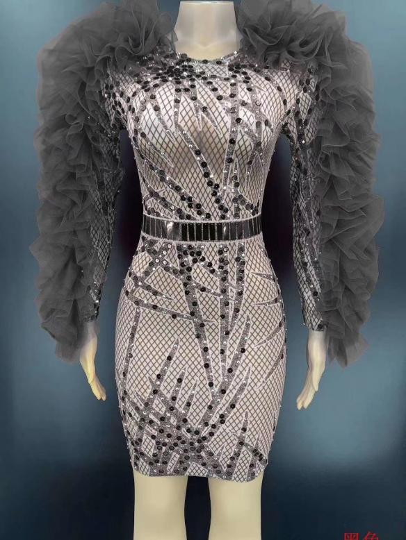 7 Colors Puff Sleeve Dress