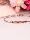 Rose Gold Stainless Steel Lesbian Pride Bracelet
