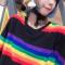 LGBT Pride Rainbow Striped Loose T-Shirt (Black Or White)