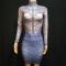 Blue Leopard Dress