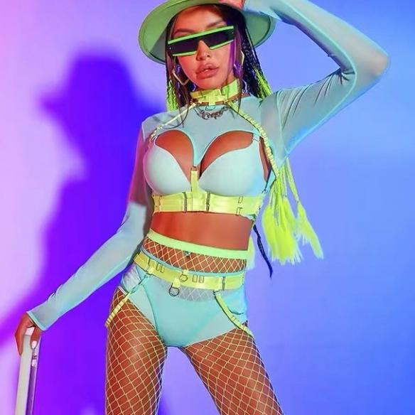 Mint Green Leotard (includes bikini suit & sock)