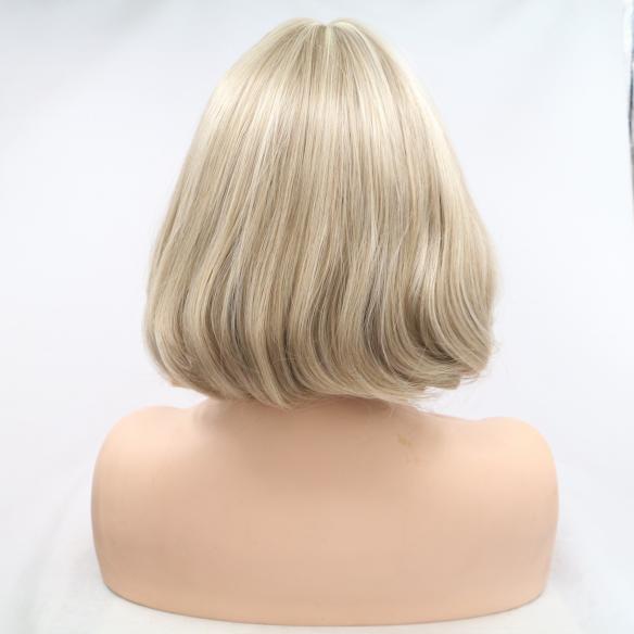 Human Hair Full Lace Wig Curly Ash Brown