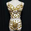 White Gold Rhinestone Outfit