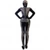 Silver Rhinestone Rivet Skeleton Bodysuit