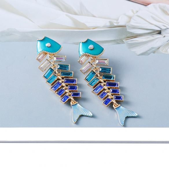 Blue Fish Earrings