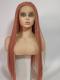 Long Straight Sweet Peach Pink Drag Wig