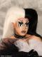Half Black Half White Gothic Drag Wig - Style - Neon