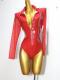 Red feather leotard