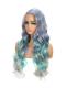 Blue & Grey Gradual Color Change Wig