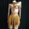 Gold Rhinestone Tassel Dress