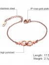 Rose Gold Stainless Steel Lesbian Pride Bracelet