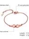 Rose Gold Stainless Steel Lesbian Pride Bracelet