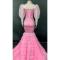 Pink Pearl Lace Mermaid Dress