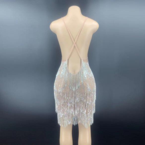 Silver Tassel Dress