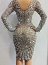 Custom Full Pearl & Rhinestone Dress