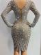 Custom Full Pearl & Rhinestone Dress