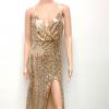 Golden Sequin Sling Formal Gown Party Dress