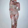 Glass Rhinestone Bodysuit